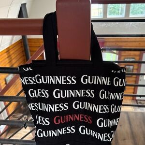 👛 (ANY 2/$25)Authentic GUINNESS Lined Canvas All Purpose Zip Tote Bag